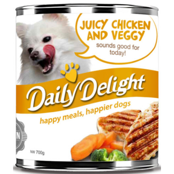 Daily Delight Juicy Chicken and Veggy(Grain Free) For Dogs 無穀物香汁燉鮮雞肉伴蔬菜 狗罐頭 375g